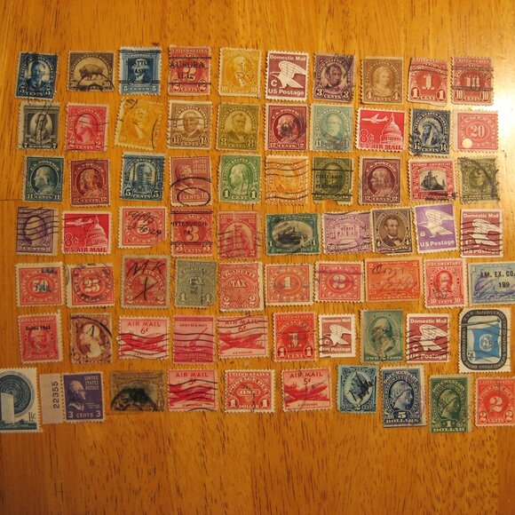 Assortment of 1800's through 1940's Stamps 123 in all - Picture 1 of 3
